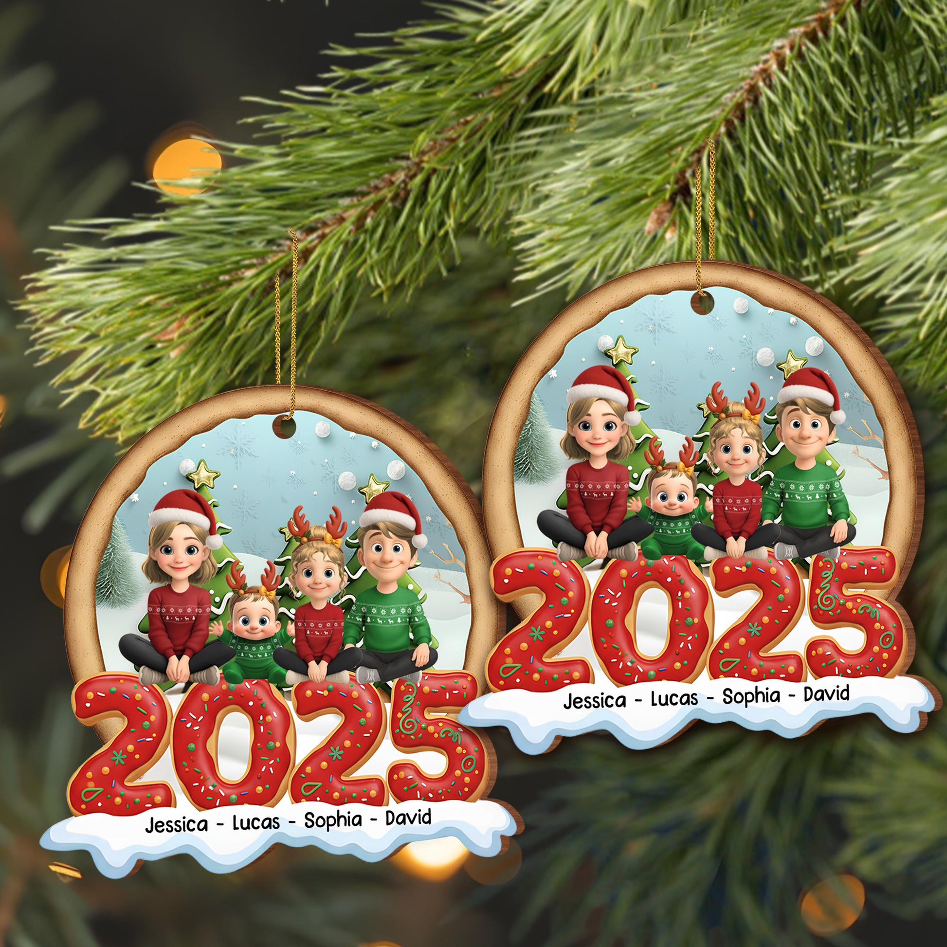 Celebrate The Spirit Of Christmas With Charming Family Ornaments
