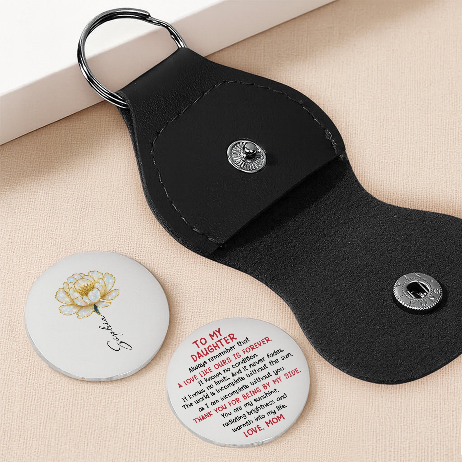 To My Daughter A Love Like Ours Is Forever Keychain