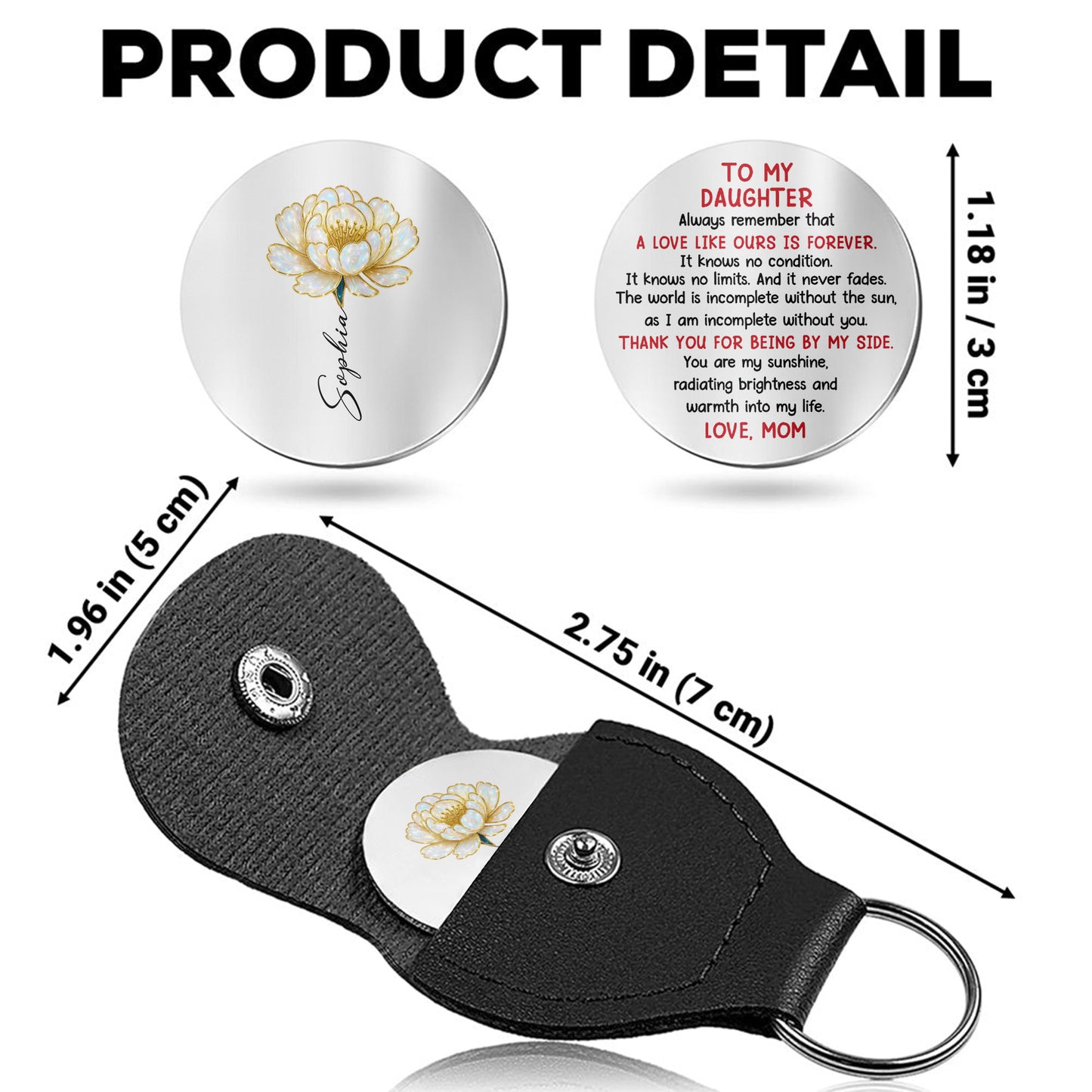 To My Daughter A Love Like Ours Is Forever Keychain