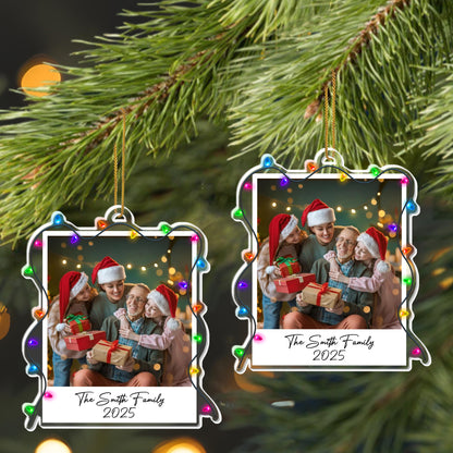 A Heartwarming Family Christmas Moment - Personalized Custom Acrylic Ornament, Christmas Gift - FAM663_ACO