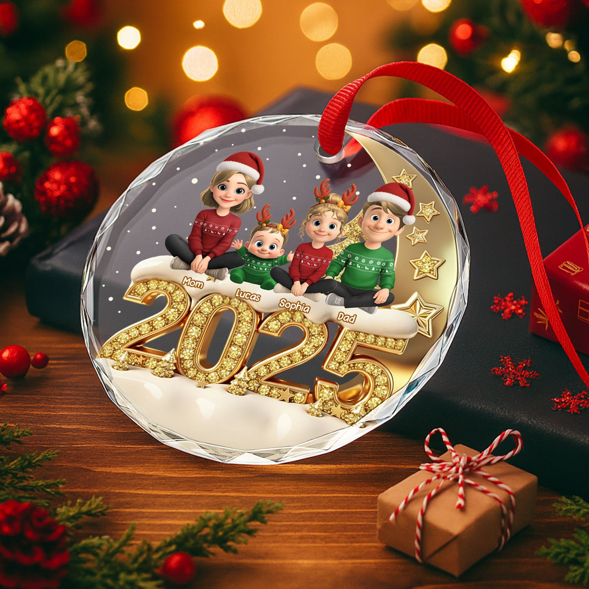 Celebrate The Holidays With Our Festive Family Ornament