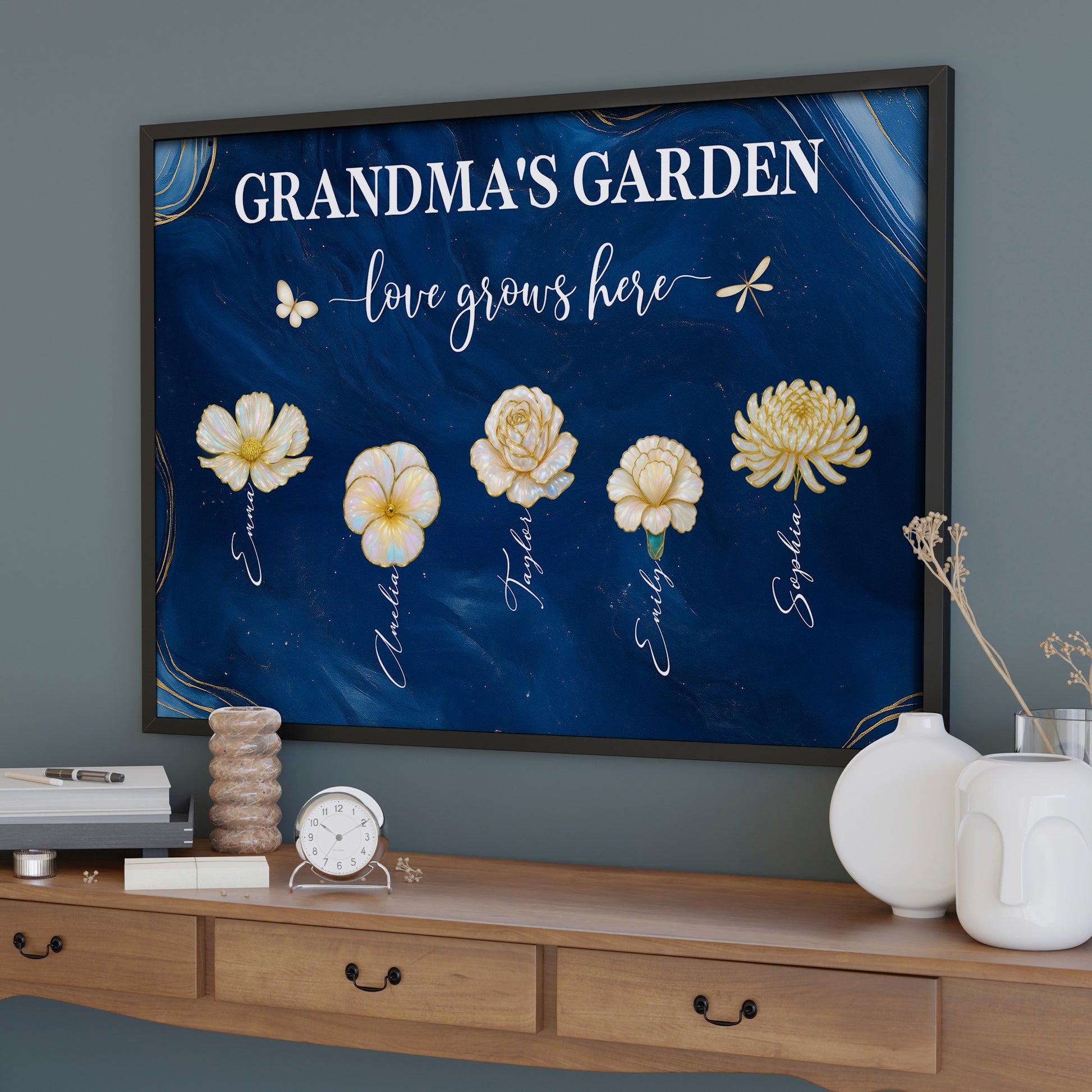 Grandma's Garden Love Grows Here With Flowers