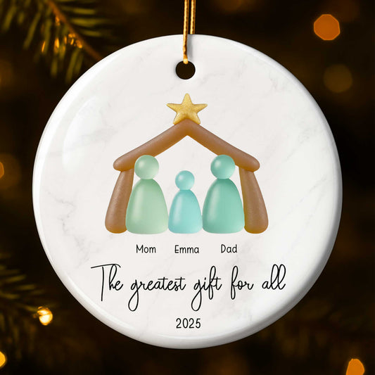 The Greatest Gift For All With Family Figures And Star