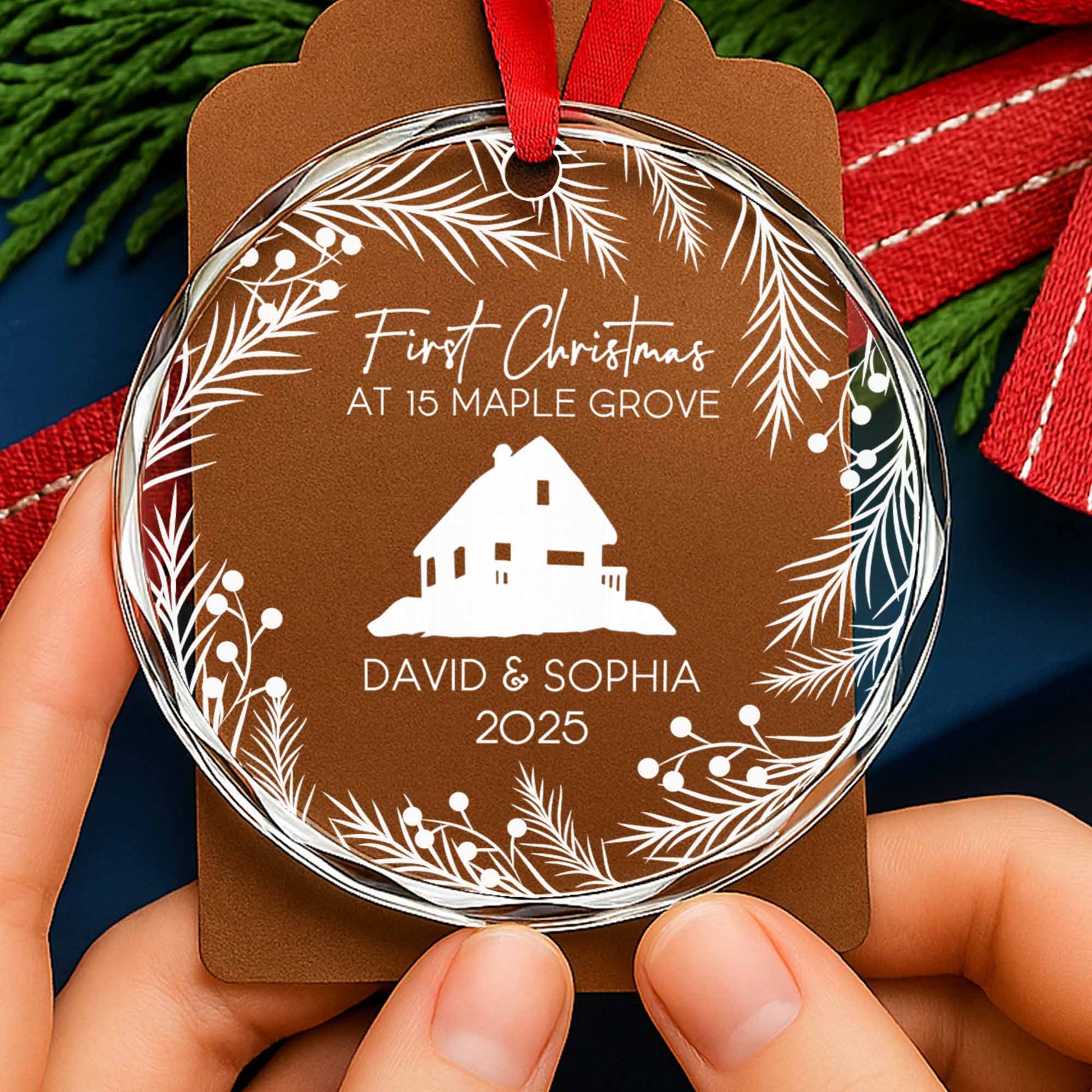 First Christmas At Our Lovely Home With Pine Branches