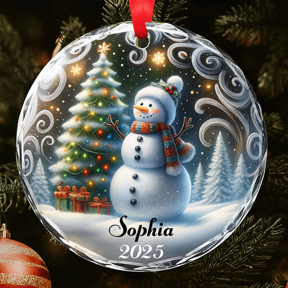 Celebrate The Holiday Spirit With Snowman And Christmas Tree