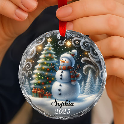 Celebrate The Holiday Spirit With Snowman And Christmas Tree