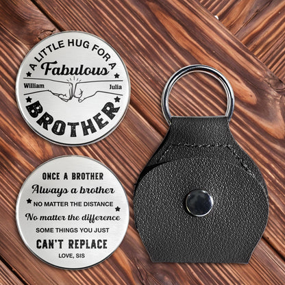 A Little Hug For A Fabulous Brother With Hands Shaking Design