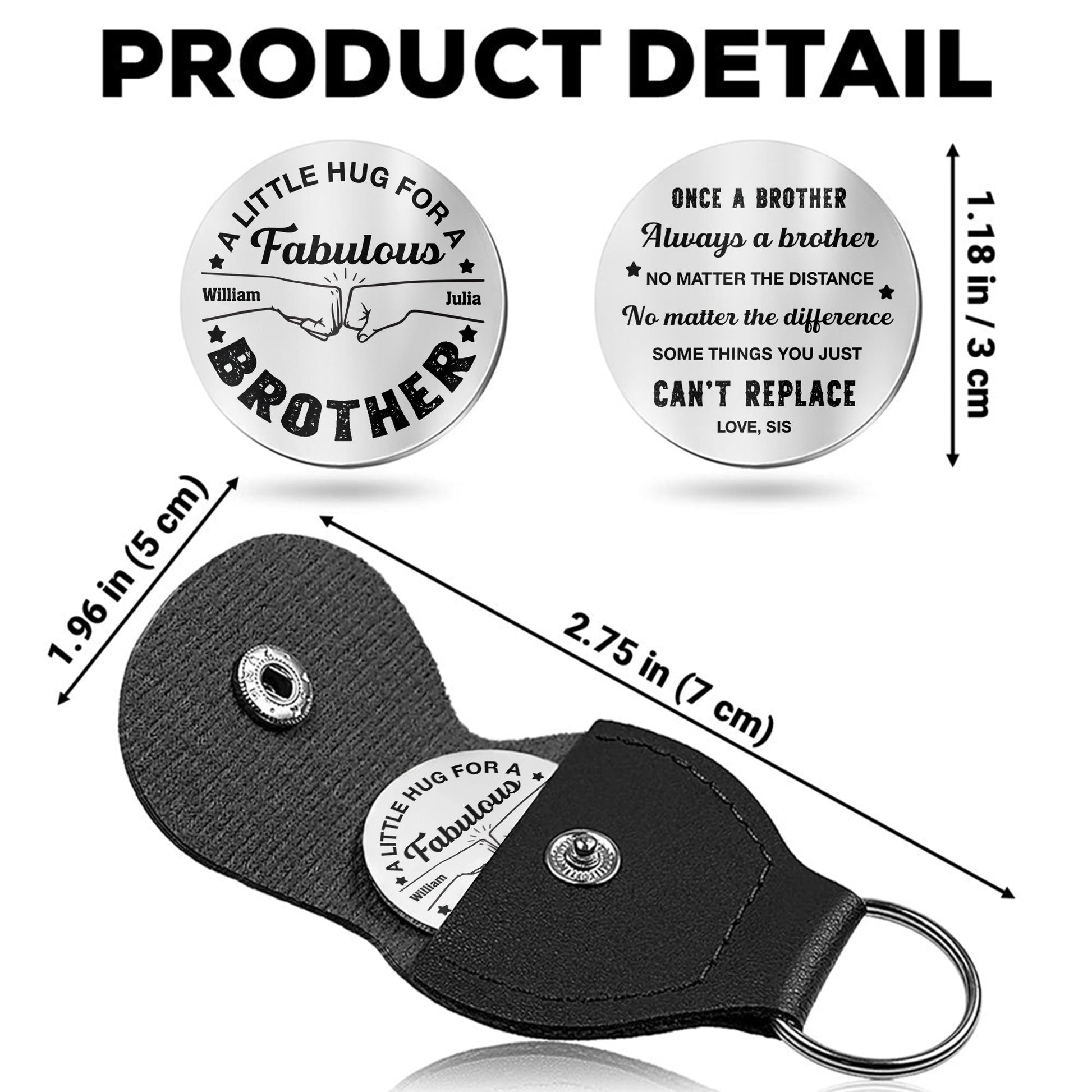 A Little Hug For A Fabulous Brother With Hands Shaking Design