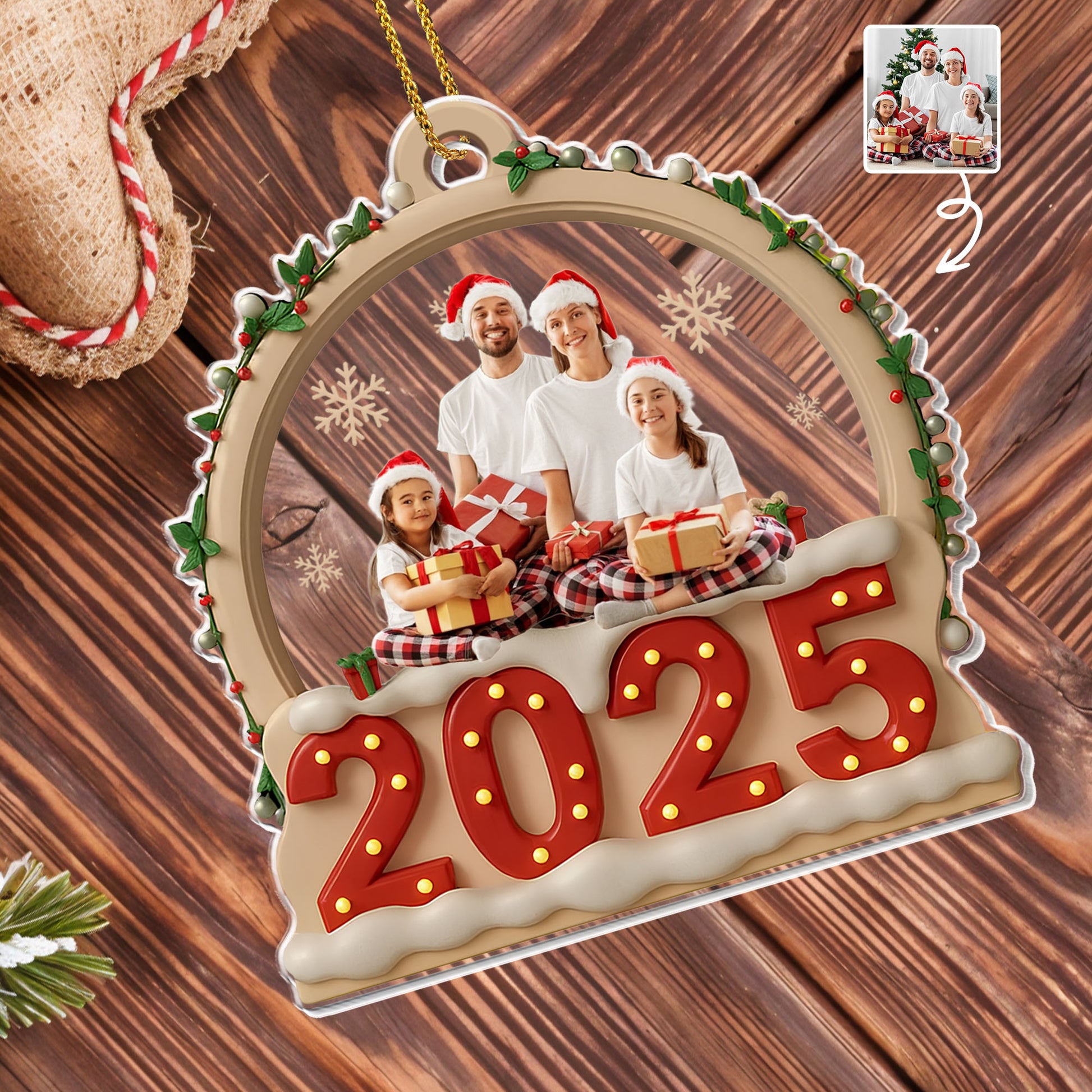 Cherished Family Moment With Holiday Photo And Christmas Theme