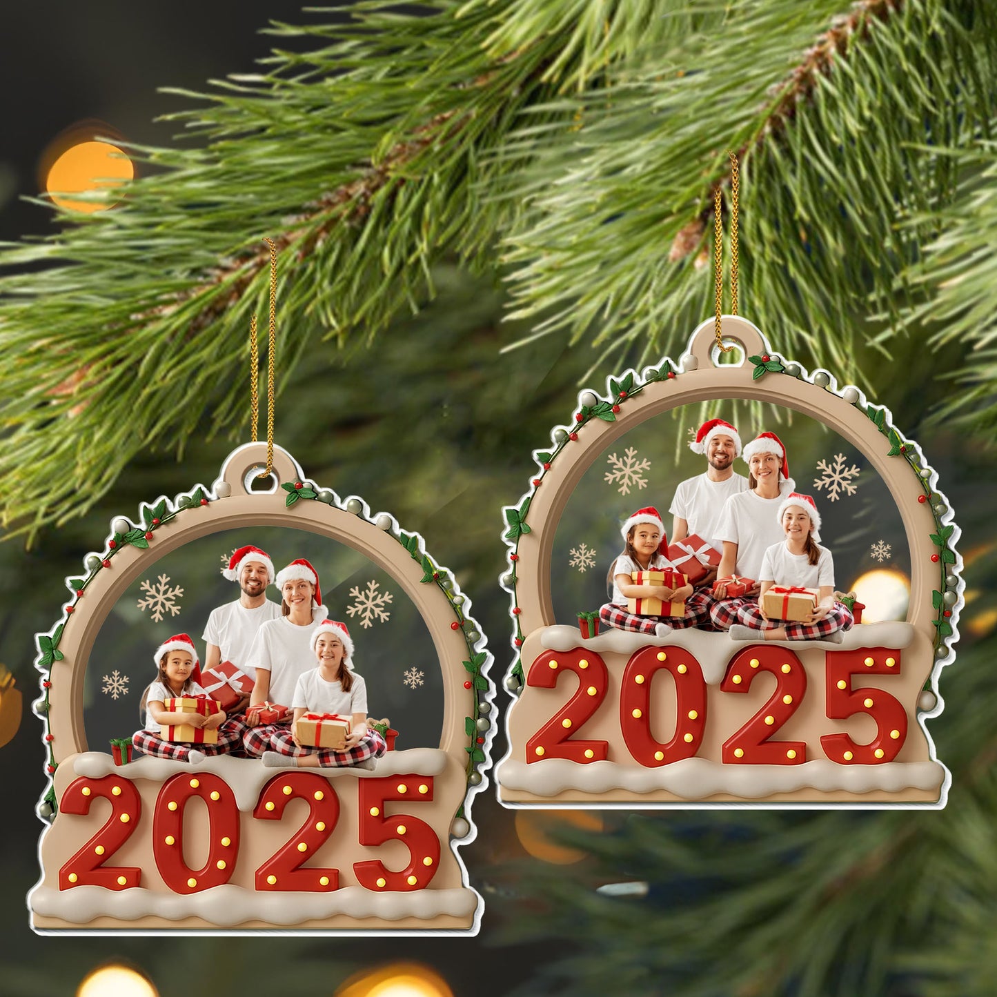 Cherished Family Moment With Holiday Photo And Christmas Theme