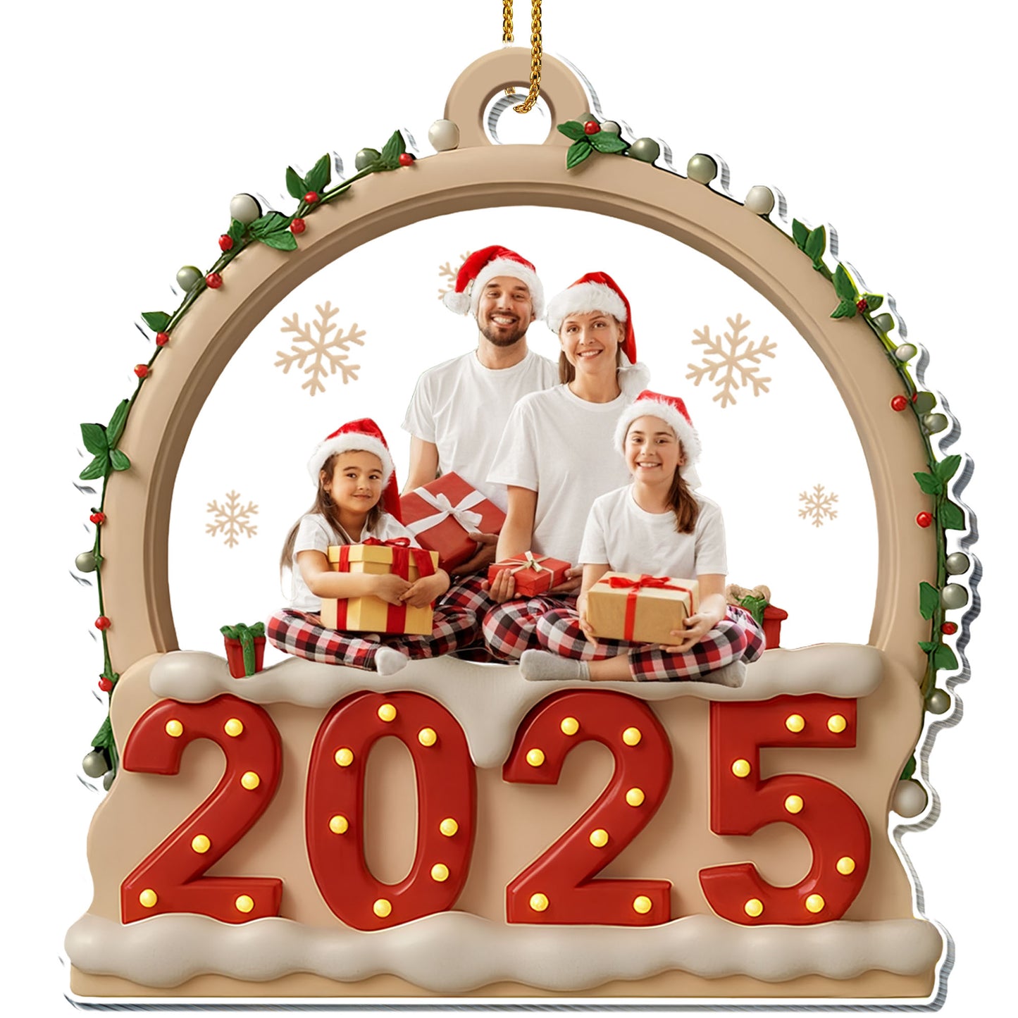 Cherished Family Moment With Holiday Photo And Christmas Theme