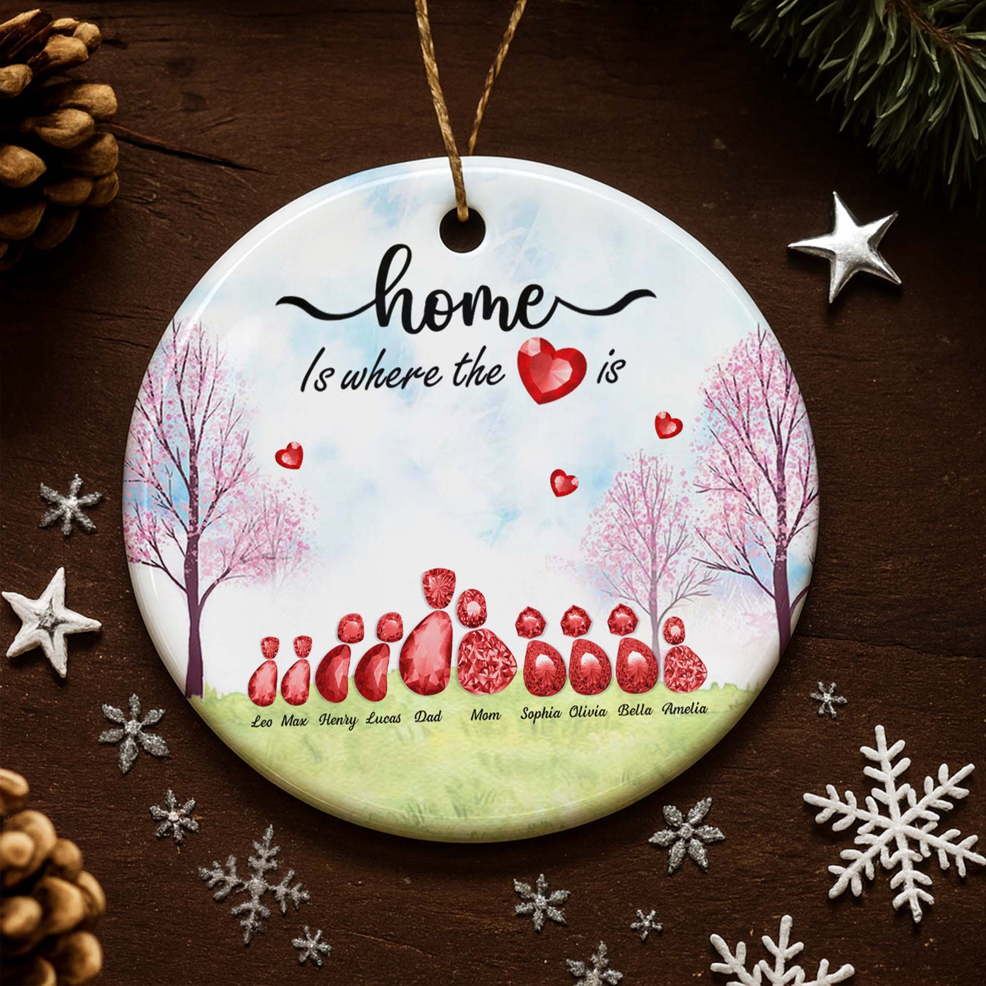 Home Is Where The Heart Is With Trees And Hearts