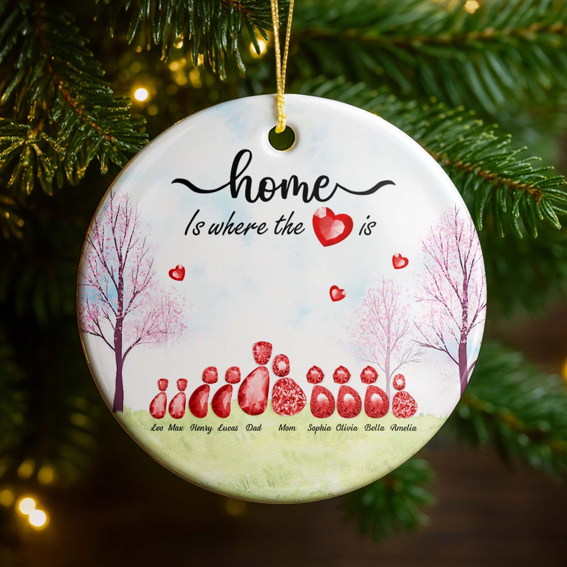 Home Is Where The Heart Is With Trees And Hearts