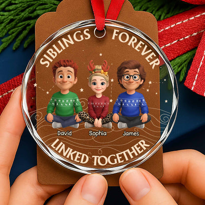 Siblings Forever, Linked Together With Christmas Sweaters