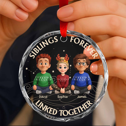 Siblings Forever, Linked Together With Christmas Sweaters