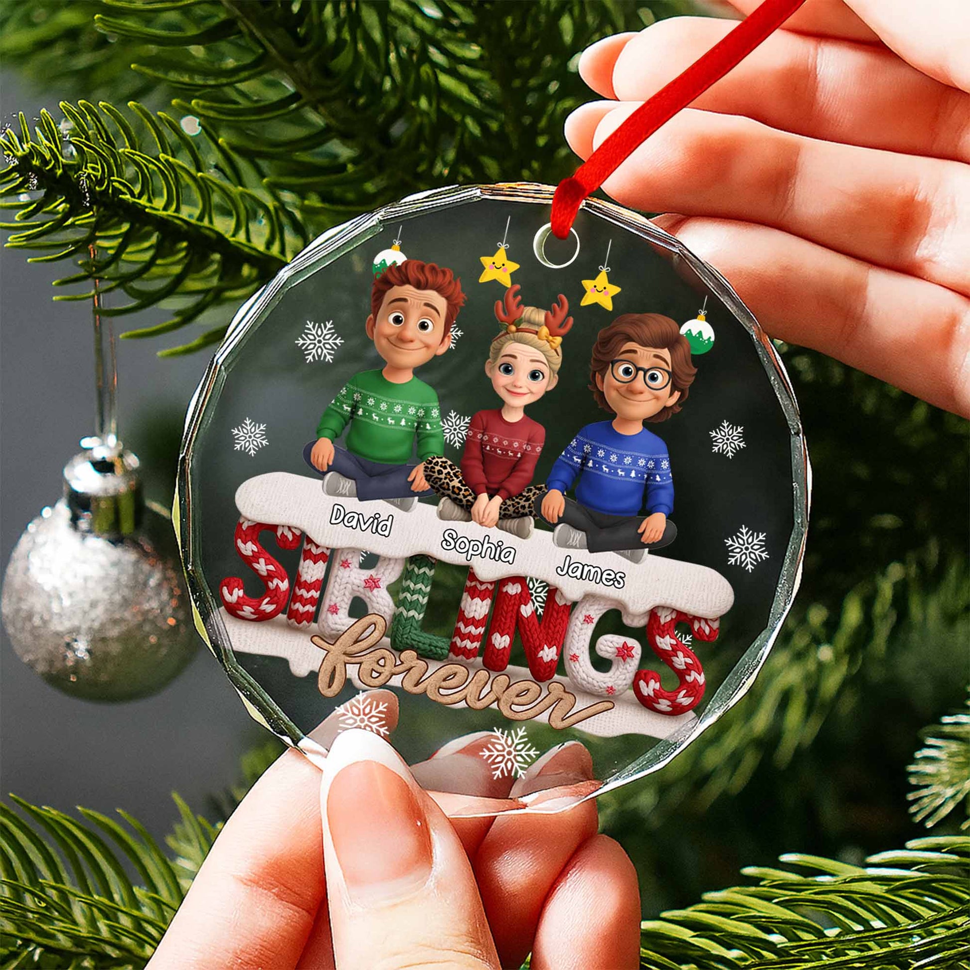 Siblings Forever, Christmas Sweater Design