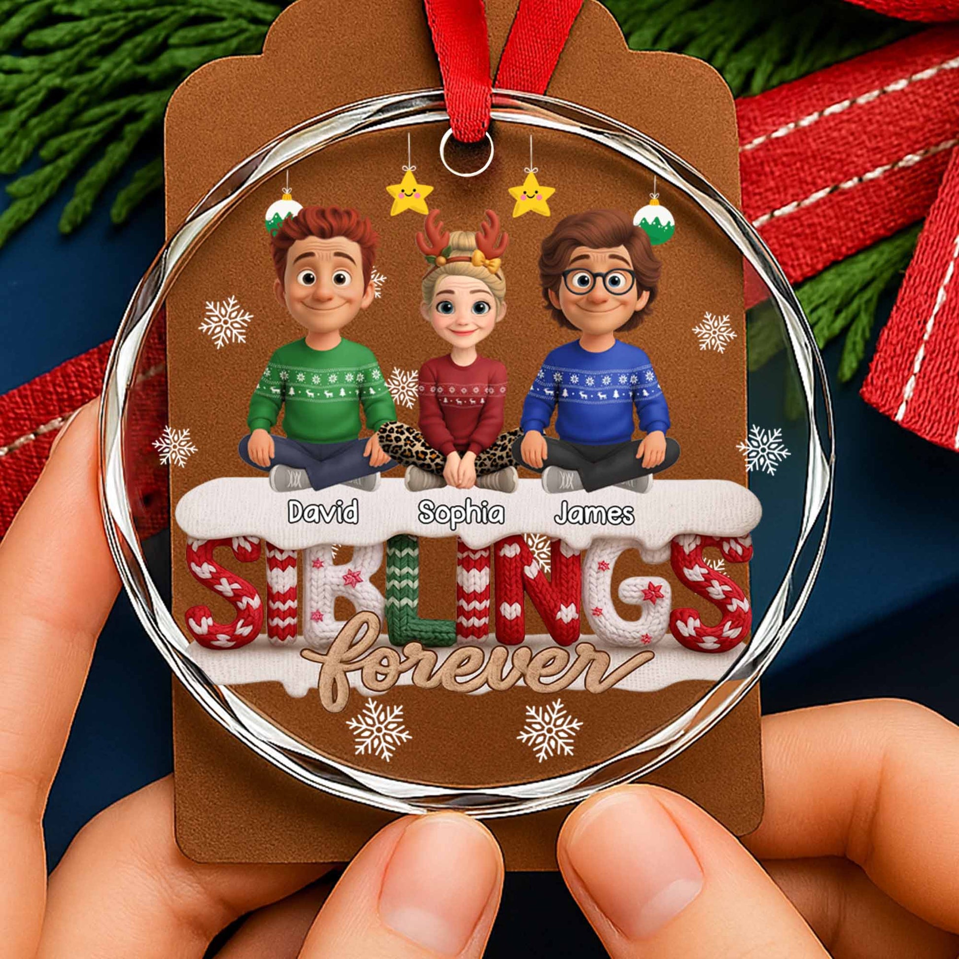 Siblings Forever, Christmas Sweater Design