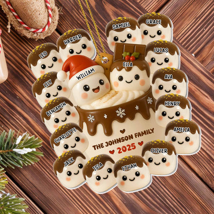 Our Family Merry And Bright Snowmen And Hot Chocolate Mug