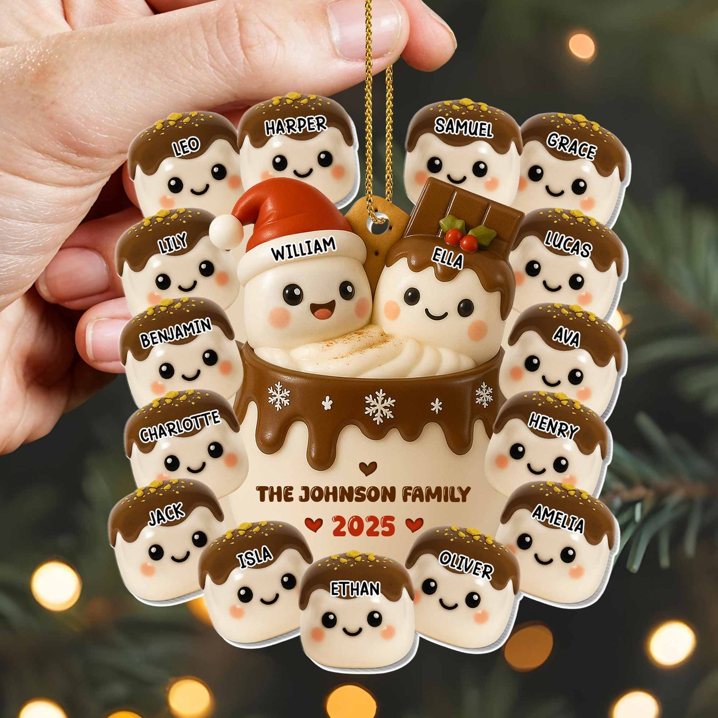 Our Family Merry And Bright Snowmen And Hot Chocolate Mug