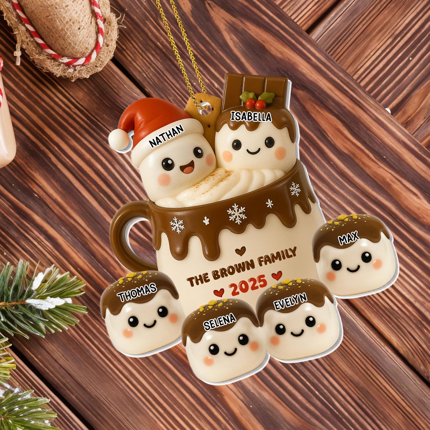 Our Family Merry And Bright Snowmen And Hot Chocolate Mug