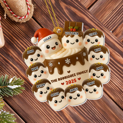 Our Family Merry And Bright Snowmen And Hot Chocolate Mug