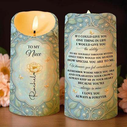 To My Niece, Flower And Butterfly Design