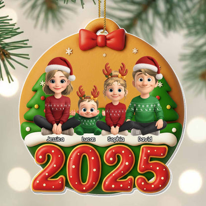 A Cherished Family Christmas With Santa Hats And Reindeer Antlers