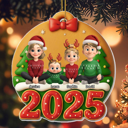 A Cherished Family Christmas With Santa Hats And Reindeer Antlers