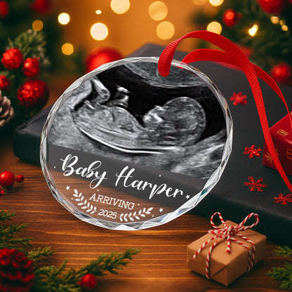 Arriving, Ultrasound And Laurel Leaves Ornament