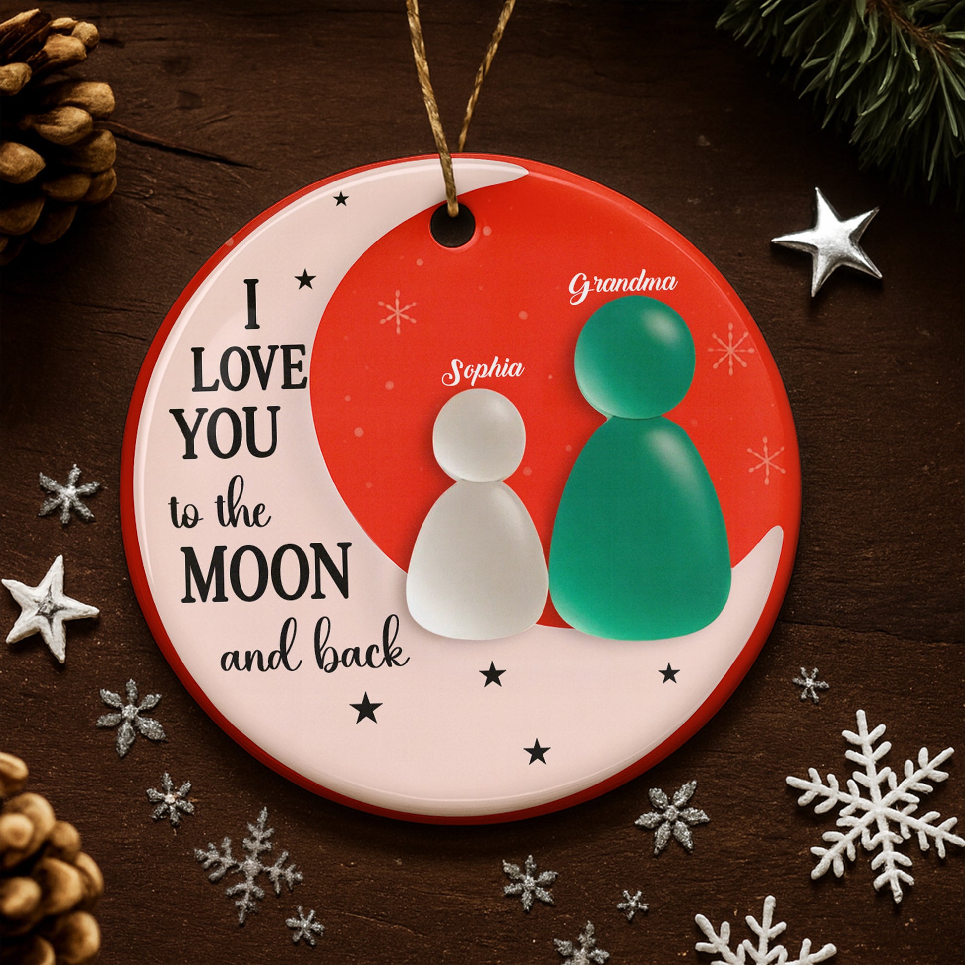 I Love You To The Moon And Back With Moon And Stars