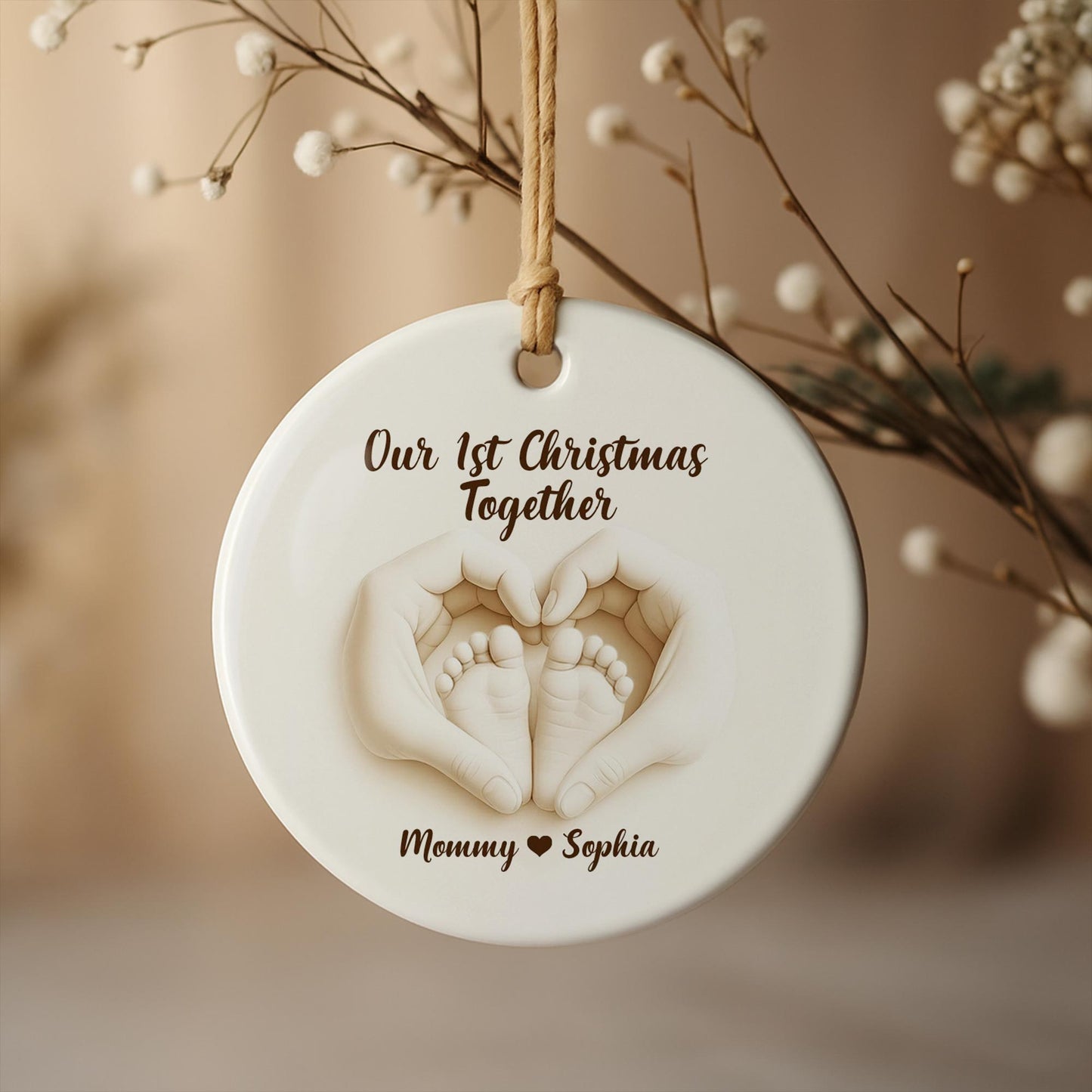 Our 1st Christmas Together Handprints And Baby Feet