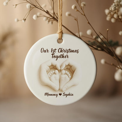 Our 1st Christmas Together Handprints And Baby Feet