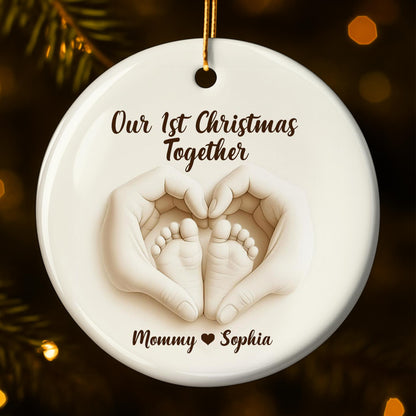 Our 1st Christmas Together Handprints And Baby Feet