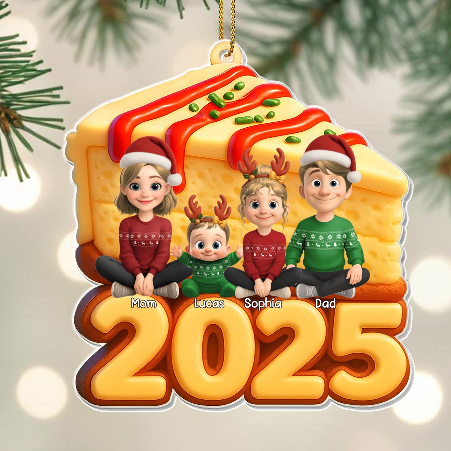 Celebrate A Special Family Christmas, Family On Cookie