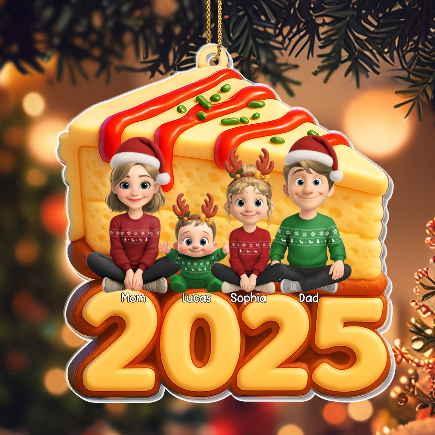 Celebrate A Special Family Christmas, Family On Cookie