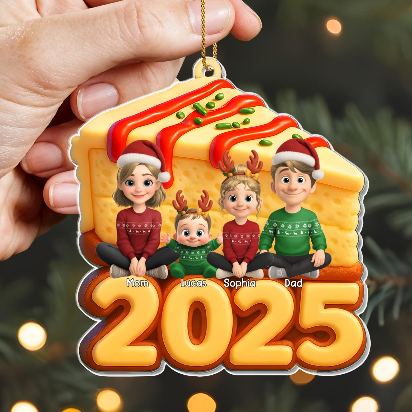 Celebrate A Special Family Christmas, Family On Cookie