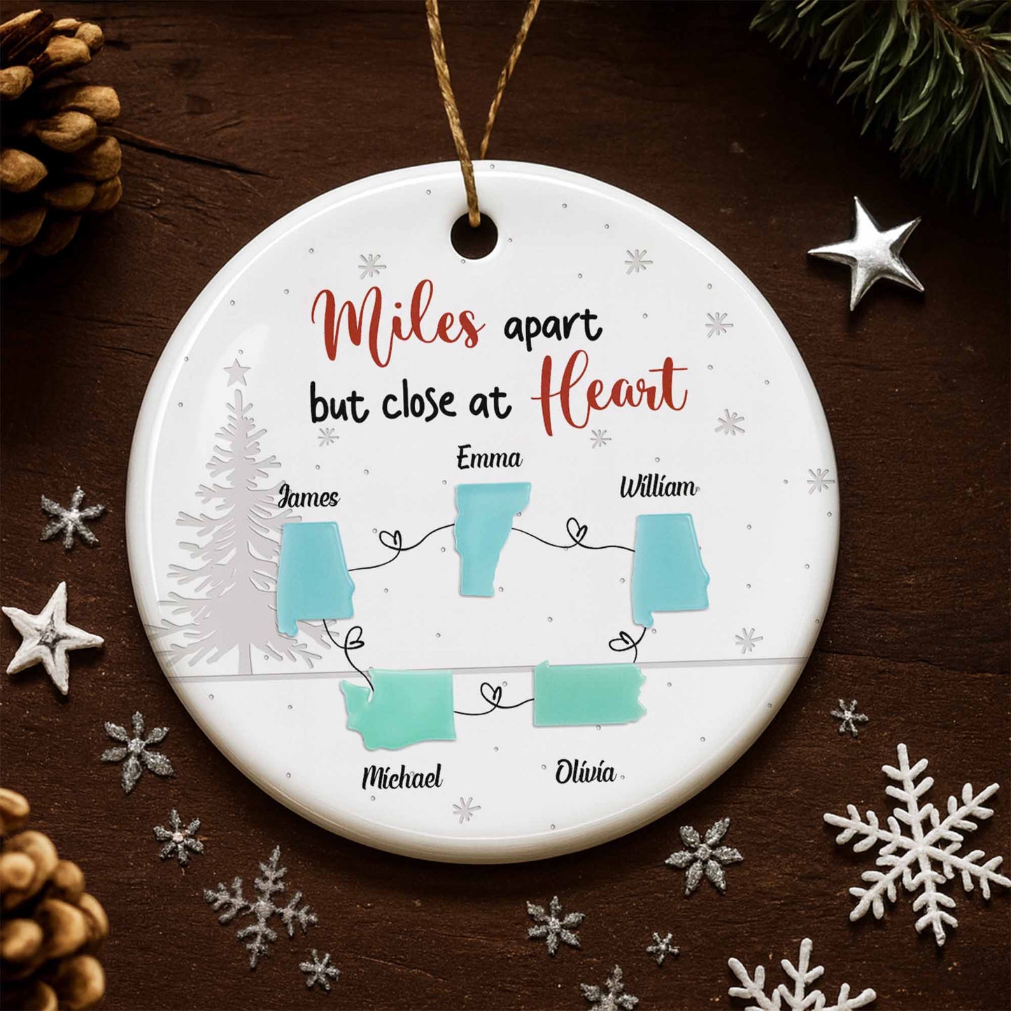 Miles Apart But Close At Heart With State Outlines