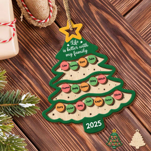 Life Is Better With My Family Christmas Tree Ornament