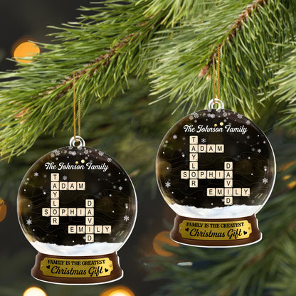 Family Is The Greatest Christmas Gift, Snowflakes And Scrabble