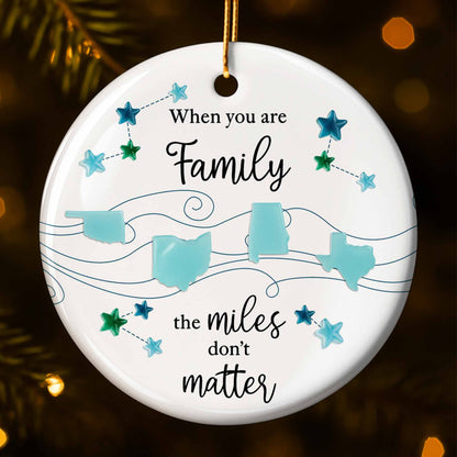 When You Are Family The Miles Don't Matter, U.S. State Shapes