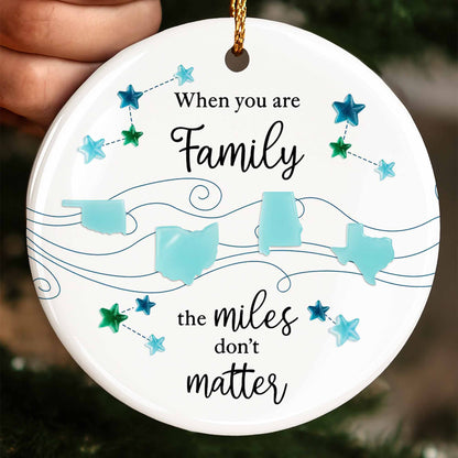 When You Are Family The Miles Don't Matter, U.S. State Shapes