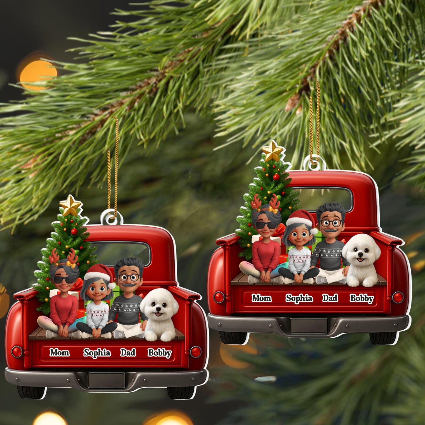 Celebrate Your Family's Unique Holiday Cheer With Festive Truck And Christmas Tree