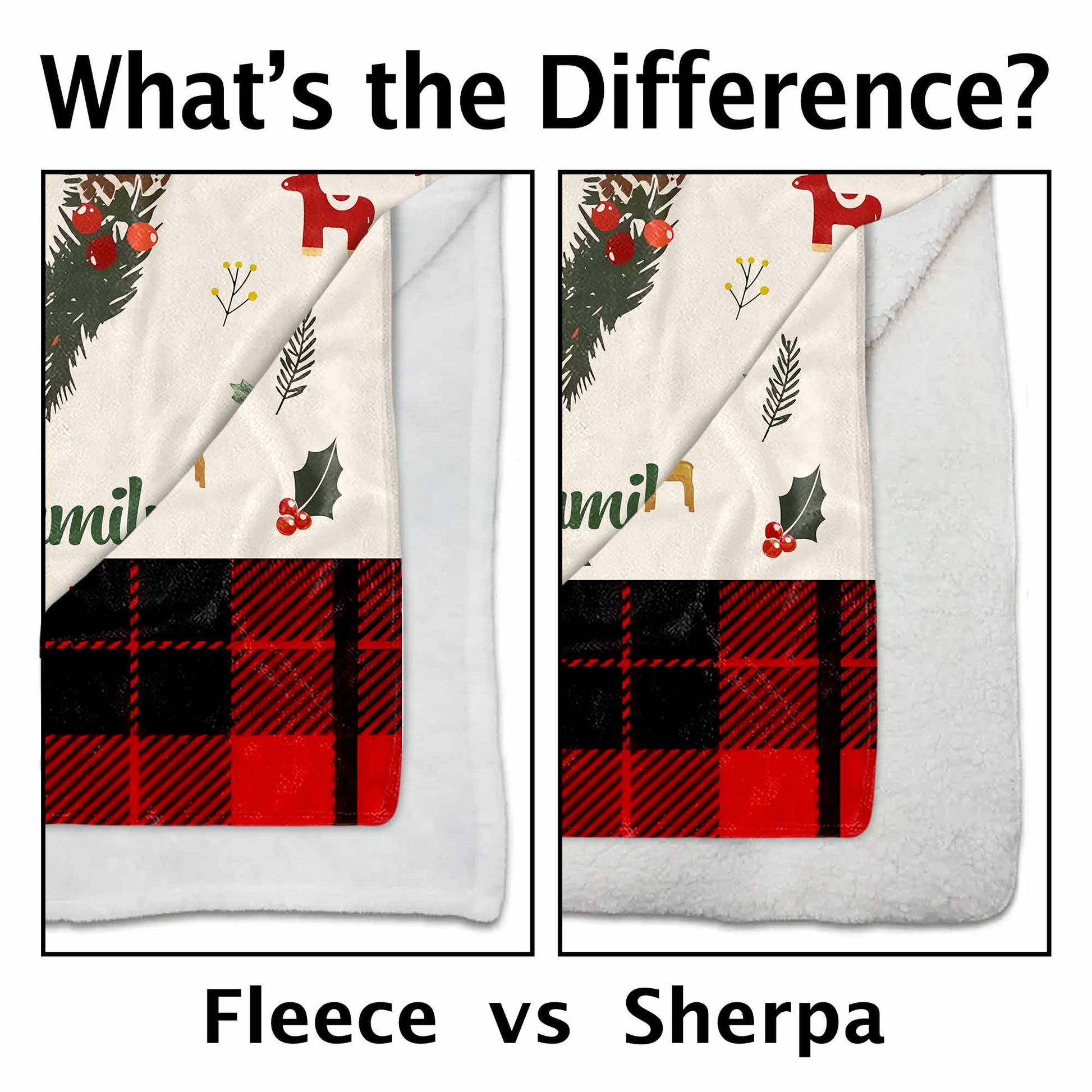 Celebrate Warmth And Love With Festive Christmas Wreath And Plaid Design