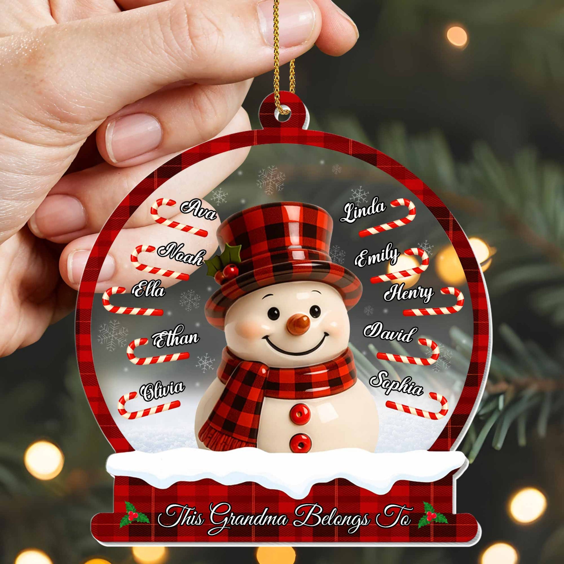 This Grandma Belongs To, Snowman And Candy Canes