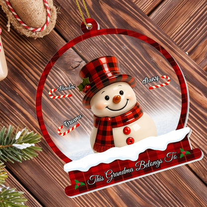 This Grandma Belongs To, Snowman And Candy Canes