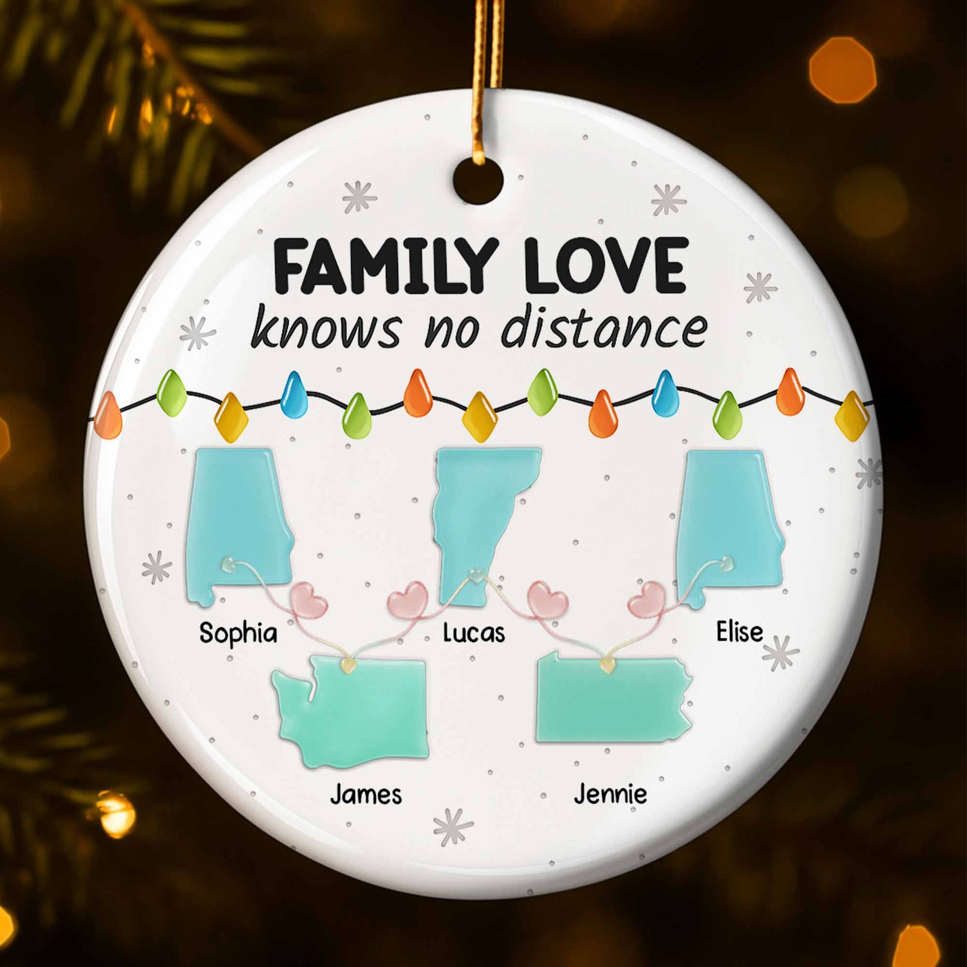 Family Love Knows No Distance, States And Lights Design