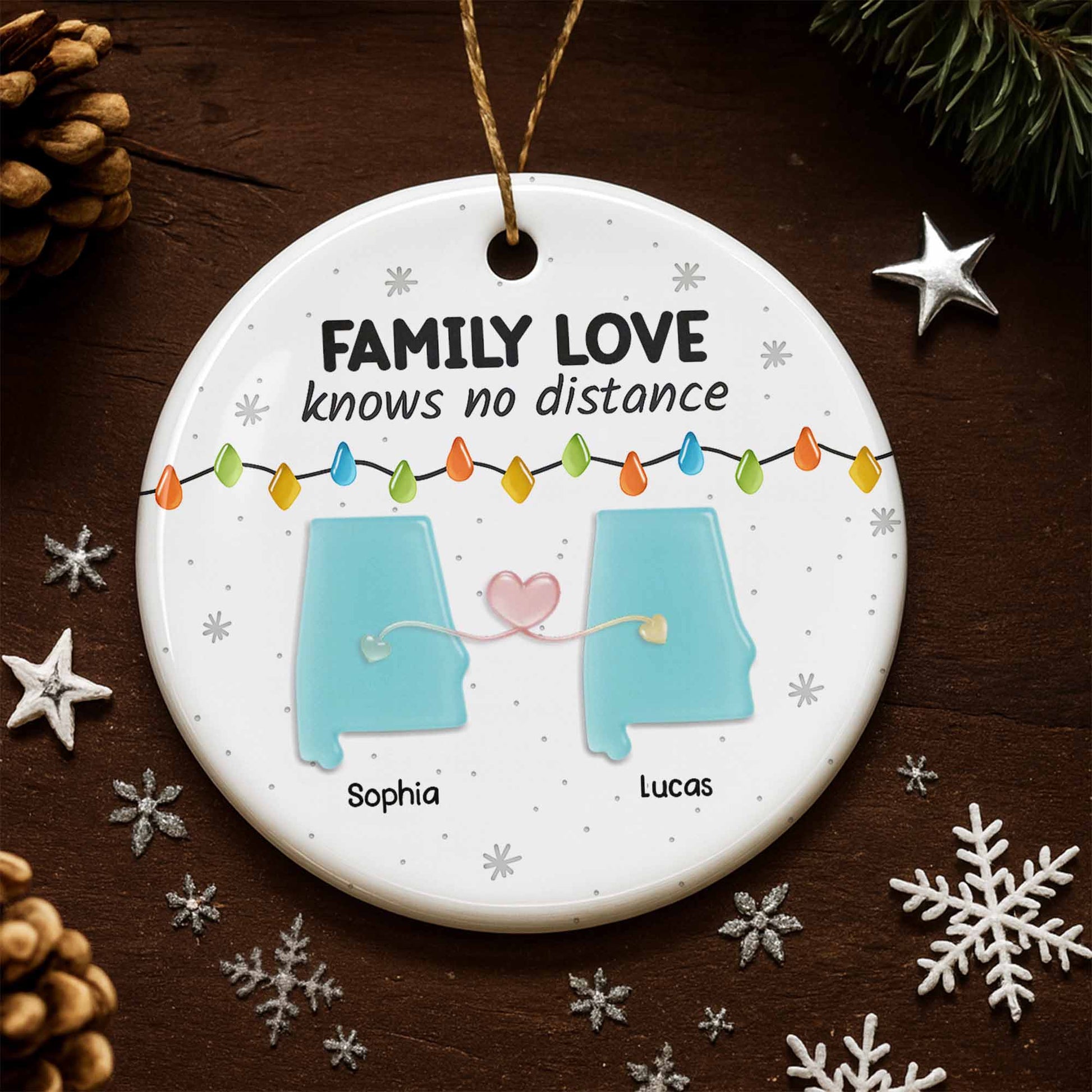 Family Love Knows No Distance, States And Lights Design