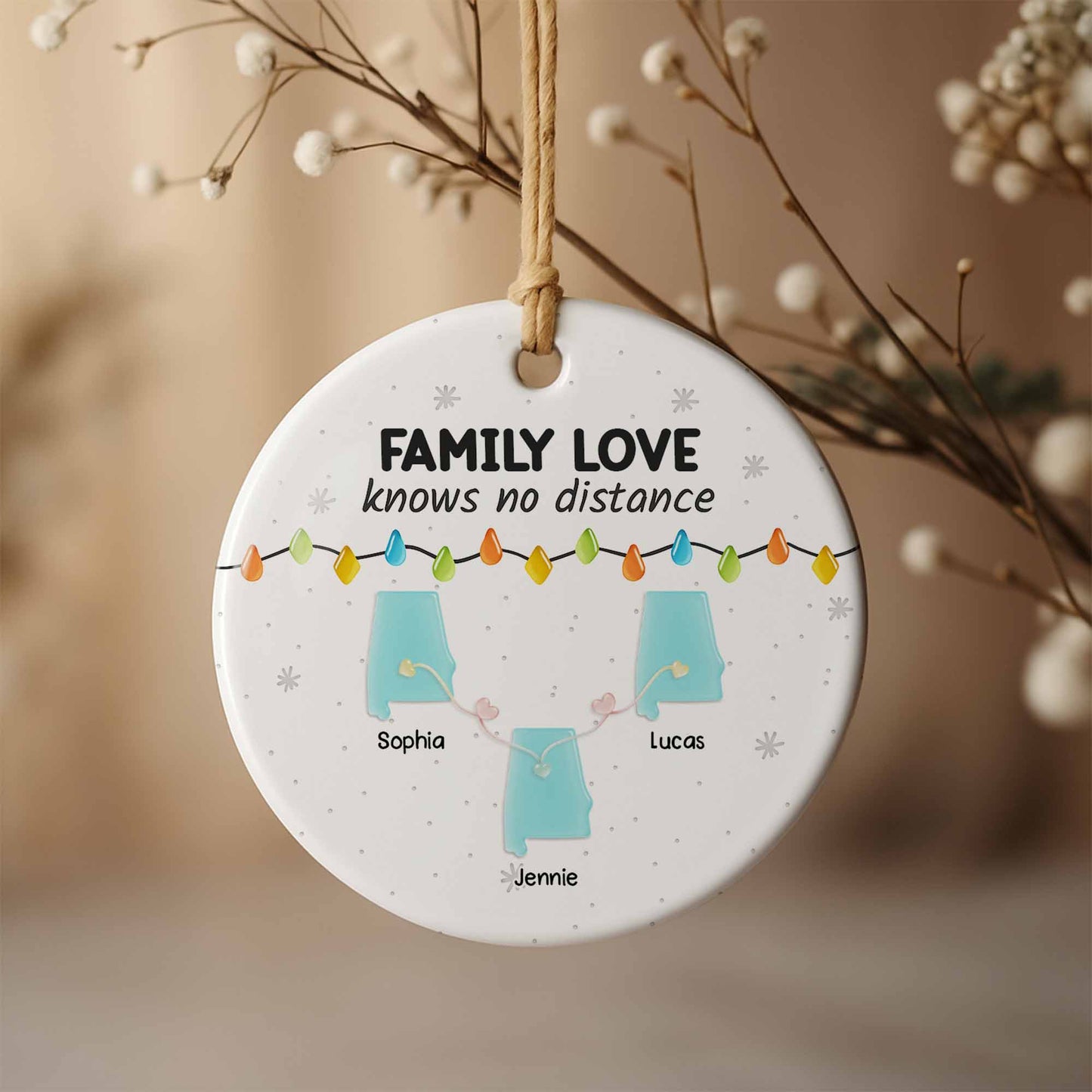 Family Love Knows No Distance, States And Lights Design