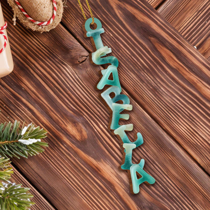 Capture the Festive Spirit Custom Name Ornament - Personalized Custom Wood Ornament, Custom Shaped - FAM725_WDO