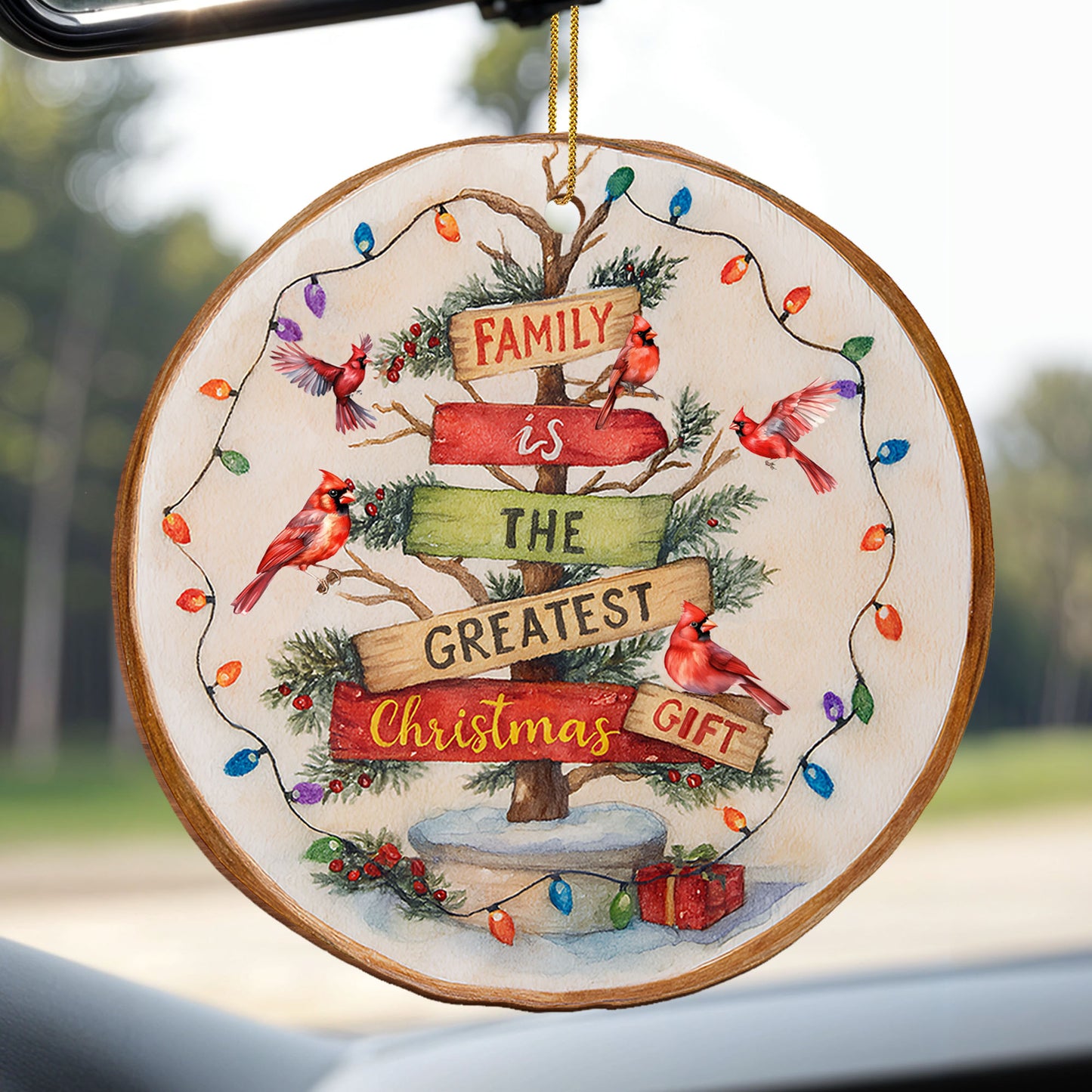 Family Is The Greatest Gift Wooden Ornament